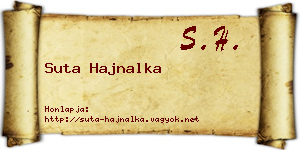 Suta Hajnalka névjegykártya
